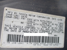 1996 TOYOTA LANDCRUISER GRAY 4.5L AT 4WD Z16536